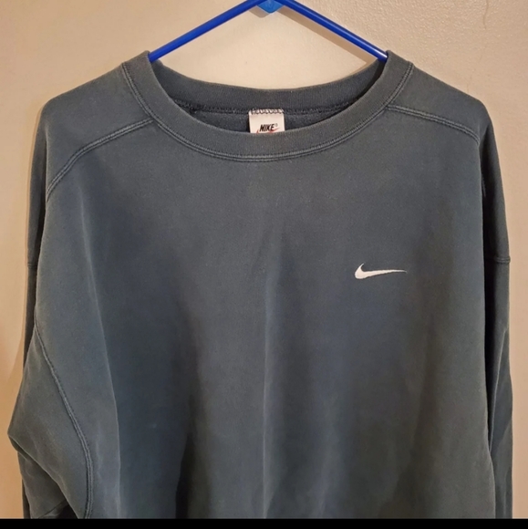 Vintage 90s y2k Nike sweatshirt green xxl usa - Picture 2 of 4